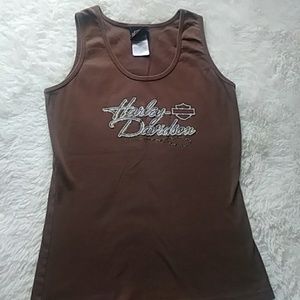 Final Price!!! Harley-Davidson brown tank top